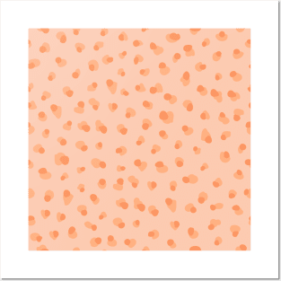 Minimalist Dots Peach Paint Art Posters and Art